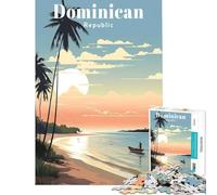 Puzzle de 1000 pièces pour Adolescents thème République Dominicaine Jeu de Voyage Impossible Jouet éducatif pour se détendre (Taille 38x26cm)