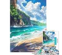 Puzzle de 1000 pièces pour Adolescents thème Rivages sereins Anime Aide à l'exercice cérébral Cadeau d'anniversaire Jouet décoration Murale à partir de 14 Ans (38x52cm)