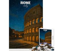 Puzzle de 1000 pièces pour Adolescents thème Rome Italie Colisée Nuit Jeu à Monter soi-même Jeu en Famille renforce Les Liens Entre Les Couples Dimensions 38x26cm