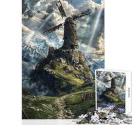 Puzzle de 1000 pièces pour Adolescents thème Ruines balayées par Le Vent Jeu de réflexion Difficile décoration pour la Maison ou Le Bureau (50x75cm)