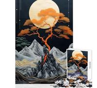 Puzzle de 1000 pièces pour Adolescents, thème Sapin majestueux et Clair de Lune, Jeu éducatif, Cadeau de Père Noël Secret, Collection d'artistes, Beaux-Arts, Format 38x52cm