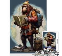 Puzzle de 1000 pièces pour Adolescents thème Singe Guide de Voyage décoration Murale pour Un échange de Cadeaux Jeu Impossible pour renforcer Les Liens Entre Couples Dimensions 38x26cm