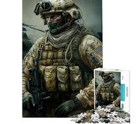 Puzzle de 1000 pièces pour Adolescents thème Soldat Un défi à relever pour Toute la Famille Jeu éducatif à partir de 14 Ans (38x26cm)