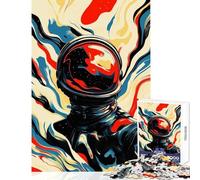 Puzzle de 1000 pièces pour Adolescents, thème Spatial Abstrait, Astronaute dans l'espace, Jouet Anti-Stress, Cadeau d'anniversaire, Jeu Amusant à Faire à la Maison, Dimensions 50 x 75 cm