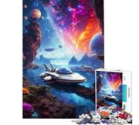 Puzzle de 1000 pièces pour Adolescents Thème Spatial Abstrait Défi intellectuel Jouet addictif Jeu éducatif Améliore la mémoire Cadeau d'anniversaire (Dimensions 38x26cm)