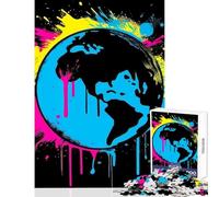 Puzzle de 1000 pièces pour Adolescents Thème Terre Fragile Tellus Jeu de Construction Idée Cadeau et Jouet Jeu Familial Renforce l'amour au Sein du Couple Dimensions 50x75cm