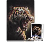 Puzzle de 1000 pièces pour Adolescents - Thème Tigre en colère - Amusez-Vous en Famille et Profitez d'une soirée Jeux - Défi Difficile - Idée Cadeau - Dimensions : 38x26cm