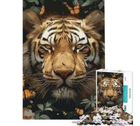 Puzzle de 1000 pièces pour Adolescents Thème Tigre et Forêt Jeu éducatif de 1000 pièces Défi Stimulant Design élégant (38x26cm)