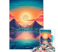 Puzzle de 1000 pièces pour Adolescents Thème Vaporwave Sunset Activités ludiques à la Maison Cadeau d'anniversaire Jeu éducatif pour Les 14 Ans et Plus Jeu de Puzzle proposé (38x52cm)