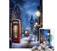 Puzzle de 1000 pièces pour Adolescents thème Ville d'hiver Puzzle Relaxant pour Adultes défi Difficile Cadeau de Noël ou d'anniversaire (Taille 38x26cm)