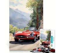 Puzzle de 1000 pièces pour Adolescents,thème Voiture Aquarelle,découpe Nette,Jeu cognitif Amusant,Divertissement pour Les Temps Morts,décoration de Noël pour la Maison (50x75cm)