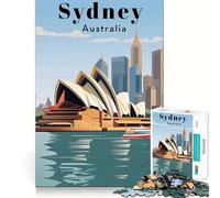 Puzzle de 1000 pièces pour Adolescents, thème Voyage à Sydney, Australie, découpe précise, Art, Concentration, Jeu Amusant, détente, Cadeau d'anniversaire (50x75cm)
