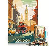 Puzzle de 1000 pièces pour Adolescents, thème Voyage et Nature, Style Vintage, découpe Fine, entraînement à la Concentration, Jeu Amusant et Calme, Cadeau de Noël (50x75cm)