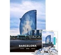 Puzzle de 1000 pièces pour Adolescents thème W Hotel Barcelone Jeu éducatif et Stimulant Jeu Familial Anti-Stress Cadeau d'anniversaire (Dimensions 38x52cm)