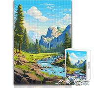 Puzzle de 1000 pièces pour Adolescents, thème Yosemite Spring, Pixel Art, idéal pour des soirées Jeux en Famille, Analyse et logique, idées Cadeaux, Dimensions:50x75cm