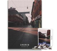 Puzzle de 1000 pièces pour Adolescents, thème Zagreb, Jeu éducatif Familial d'analyse et de logique, idéal comme Cadeau Dimensions:38x52cm