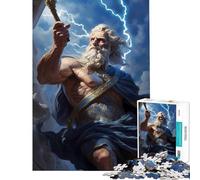 Puzzle de 1000 pièces pour Adolescents thème Zeus Grec Jeu éducatif et Stimulant pour Toute la Famille (38x52cm)