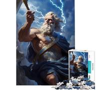 Puzzle de 1000 pièces pour Adolescents thème Zeus Jeu Familial Grec Jouet addictif pour cultiver la Patience améliore la mémoire (Dimensions 38x26cm)