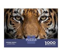 Puzzle De 1000 Pièces pour Adolescents Tiger Face Close-Up Puzzles pour Adultes, Jouets Anti-Stress, Améliorent La Mémoire, Cadeaux d'anniversaire Et De Noël Uniques 70x50cm/1000pcs