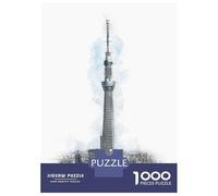 Puzzle De 1000 Pièces pour Adolescents Tokyo Skytree Puzzles pour Adultes Jeu De Réflexion Course De Vitesse Manuelle Est Idéal comme Cadeau 70x50cm/1000pcs