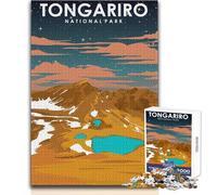 Puzzle de 1000 pièces pour Adolescents Tongariro la Nuit - Idée Cadeau pour Une soirée Jeux et Divertissement en Famille - Analyse et logique - Dimensions:50x75cm