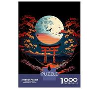 Puzzle De 1000 Pièces pour Adolescents Torii Gate Japanese Puzzle Jeux De Famille Décoration Murale Cadeaux Uniques pour Anniversaire Et Noël 38x26cm/1000pcs