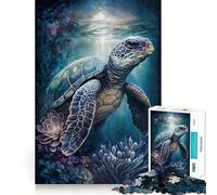 Puzzle de 1000 pièces pour Adolescents Tortue Agréable à Assembler Jeu de réflexion et de compétences Amusant Loisirs et Divertissement Décoration de Noël pour la Maison (50x75cm)
