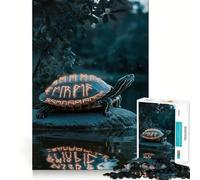 Puzzle de 1000 pièces pour Adolescents Tortue avec Runes Découpe précise Jeu de Loisirs créatifs et cognitifs pour occuper Son Temps Libre Décoration de Noël pour la Maison (38x26cm)
