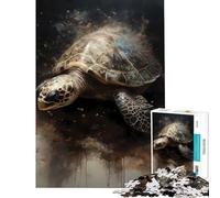 Puzzle de 1000 pièces pour Adolescents Tortue chimérique Jeu Manuel éducatif et Stimulant pour développer l'analyse et la logique (Dimensions 50x75cm)