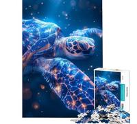 Puzzle de 1000 pièces pour Adolescents Tortue Marine Odyssée Cosmique Défi intellectuel Jouet addictif et Relaxant pour Toute la Famille Cadeau Artistique (Dimensions 50x75cm)