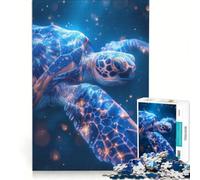 Puzzle de 1000 pièces pour Adolescents Tortue Marine Odyssée Cosmique Jeu de Construction Améliore la mémoire Collection d'artistes Beaux-Arts 38x52cm
