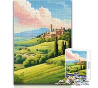 Puzzle de 1000 pièces pour Adolescents - Toscane, Italie - Jeu paisible et intellectuel, mais Aussi Une œuvre d'art Amusante et Originale - Dimensions:38x26cm
