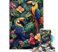Puzzle de 1000 pièces pour Adolescents Toucans tropicaux Jeu de réflexion pour Adultes Une œuvre d'art Cadeau de Noël ou d'anniversaire (Dimensions 50x75cm)