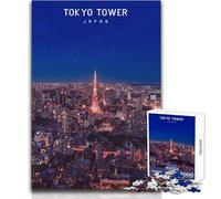 Puzzle de 1000 pièces pour Adolescents, Tour de Tokyo, pour des soirées Jeux et Divertissement en Famille Idée Cadeau pour développer l'analyse et la logique Dimensions:50x75cm