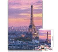 Puzzle de 1000 pièces pour Adolescents, Tour Eiffel, Paris, France Idéal pour se détendre et se divertir Découpe Ultra-précise Dimensions:38x52cm