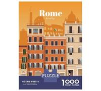 Puzzle De 1000 Pièces pour Adolescents Travel to Rome Puzzles pour Adultes Jeux De Détente Découpe De Précision Cadeaux pour Amis Et Famille 38x26cm/1000pcs