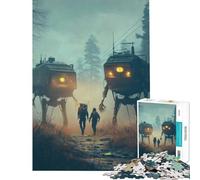 Puzzle de 1000 pièces pour Adolescents Traversée de la frontière Jeu Relaxant et intellectuel Cadeau pour Femmes et Hommes Une véritable œuvre d'art (38x26cm)