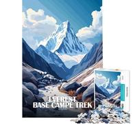 Puzzle de 1000 pièces pour Adolescents Trek du Camp de Base de l'Everest au Népal Jeu éducatif et intellectuel Une œuvre d'art (Dimensions 50x75cm)