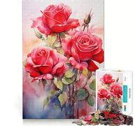 Puzzle de 1000 pièces pour Adolescents Trio de Roses Jeu d'adresse Amusant et Stimulant Loisirs Décoration de Noël pour la Maison (50x75cm)