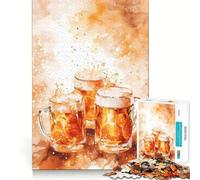 Puzzle de 1000 pièces pour Adolescents, Triple Beer Bonanza, Jeu aux Bords Nets, Jouet de réflexion, Jeu d'inactivité, décoration de Noël, Cadeau (38x52cm)