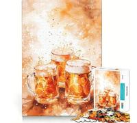 Puzzle de 1000 pièces pour Adolescents Triple Bière Bonanza Jeu de Concentration Amusant et précis Décoration Murale de Noël (50x75cm)