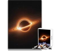 Puzzle de 1000 pièces pour Adolescents:Trou Noir avec Disque d'accrétion Jeu de réflexion Unique, Cadeau pour Femmes, œuvre d'art Dimensions:50x75cm.