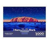 Puzzle De 1000 Pièces pour Adolescents Uluru Ayers Rock Australia Night Jeu De Réflexion Amusant Et Humoristique, Cadeau Unique pour Un Anniversaire Ou Noël 38x26cm/1000pcs