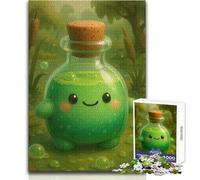 Puzzle de 1000 pièces pour Adolescents : Un Adorable Personnage de Flacon de Potion dans Un Marais Un Jeu Unique et Amusant, Un véritable Cadeau ! Dimensions : 50x75cm