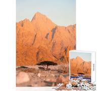 Puzzle de 1000 pièces pour Adolescents Un Arbre dans Le désert Jeu de Construction Facile Idée Cadeau et Jouet idéal pour Toute la Famille Renforce Les Liens d'amour au Sein du Couple 38x52cm