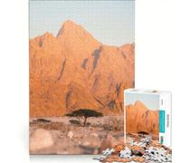 Puzzle de 1000 pièces pour Adolescents Un Arbre dans Le désert, Jouet à Monter soi-même, décoration Murale, avec des pièces de Formes aléatoires Parfaitement emboîtables 50x75cm