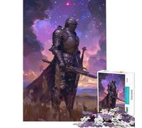 Puzzle de 1000 pièces pour Adolescents Un Chevalier sous Un Ciel étoilé Jeu intellectuel et Manuel Anti-Stress pour Les Amateurs de Jeux (Dimensions 38x52cm)