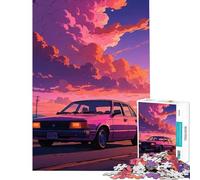 Puzzle de 1000 pièces pour Adolescents Un garçon et sa Voiture de rêve Puzzle Difficile et Stimulant décoration Murale Jouet Anti-Stress Convient aux 14 Ans et Plus (38x26cm)