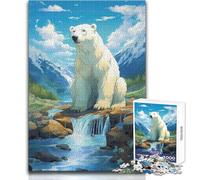 Puzzle de 1000 pièces pour Adolescents : Un Ours dans Les Montagnes Jeu au Design soigné, idéal pour améliorer la mémoire et comme Cadeau d'anniversaire Dimensions : 38x26 cm
