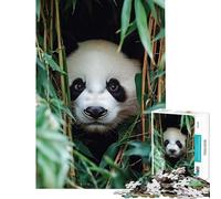 Puzzle de 1000 pièces pour Adolescents Un Panda Qui Regarde à Travers Une forêt de bambous Un défi éducatif mais Aussi Un Jeu Amusant et Relaxant pour Les 14 Ans et Plus Jeu de Puzzle proposé 38x26cm